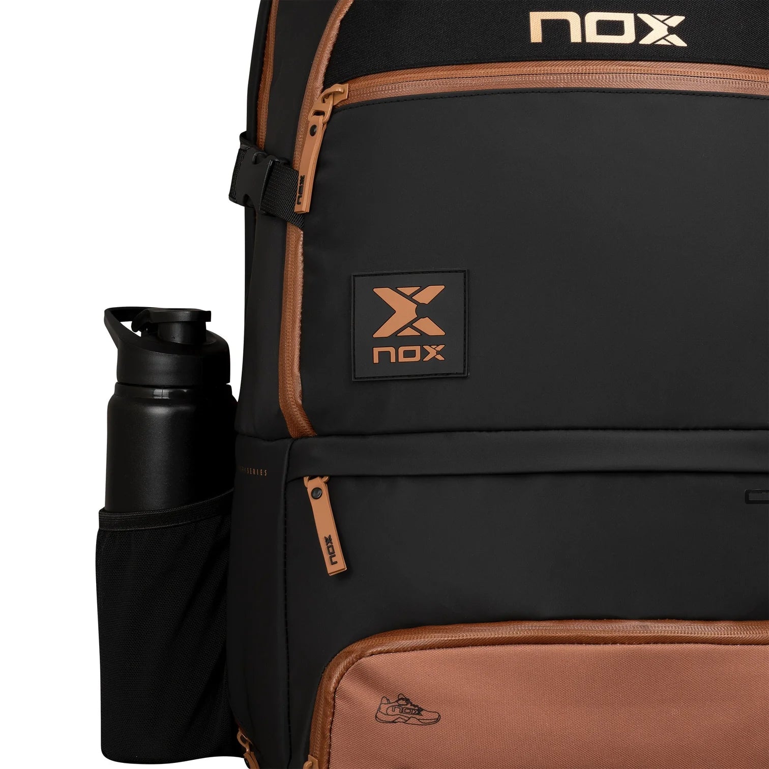 2024 Nox Luxury Open Series Padel Backpack (Black/Brown)