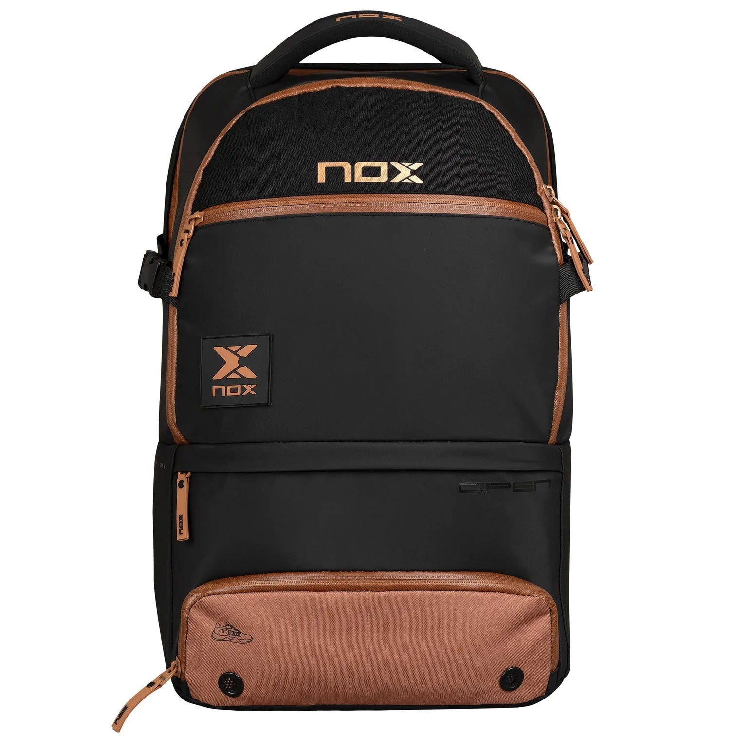 2024 Nox Luxury Open Series Padel Backpack (Black/Brown)