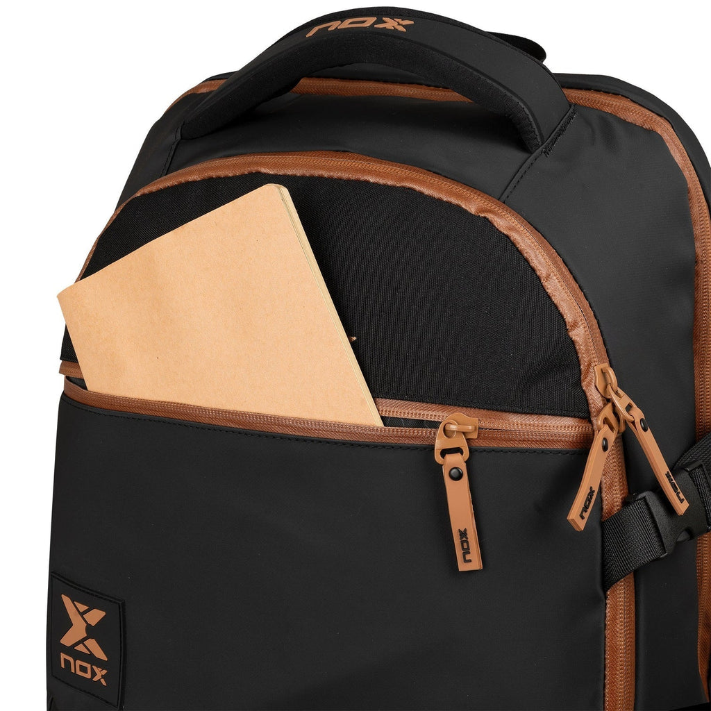 2024 Nox Luxury Open Series Padel Backpack (Black/Brown)
