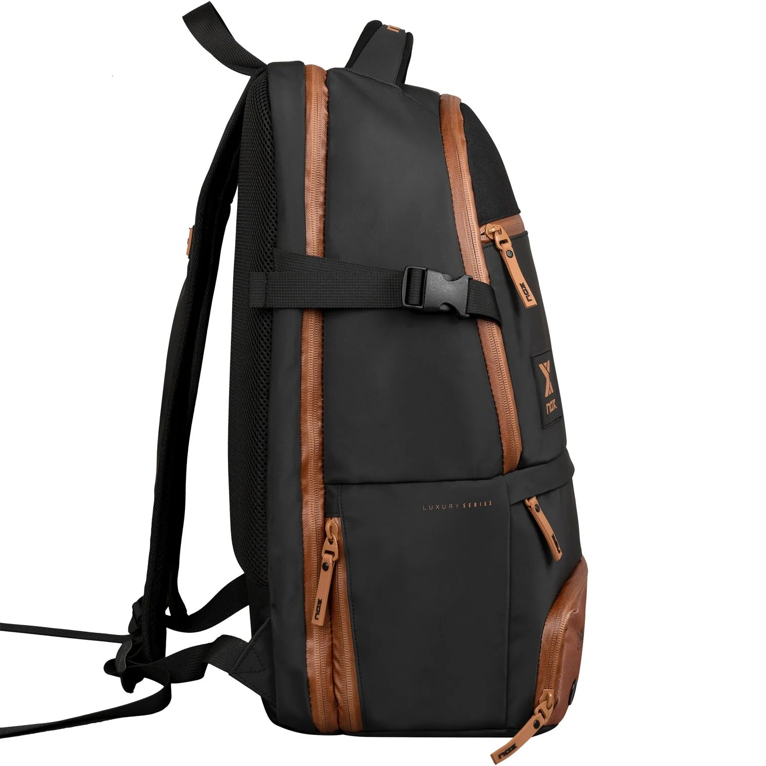 2024 Nox Luxury Open Series Padel Backpack (Black/Brown)