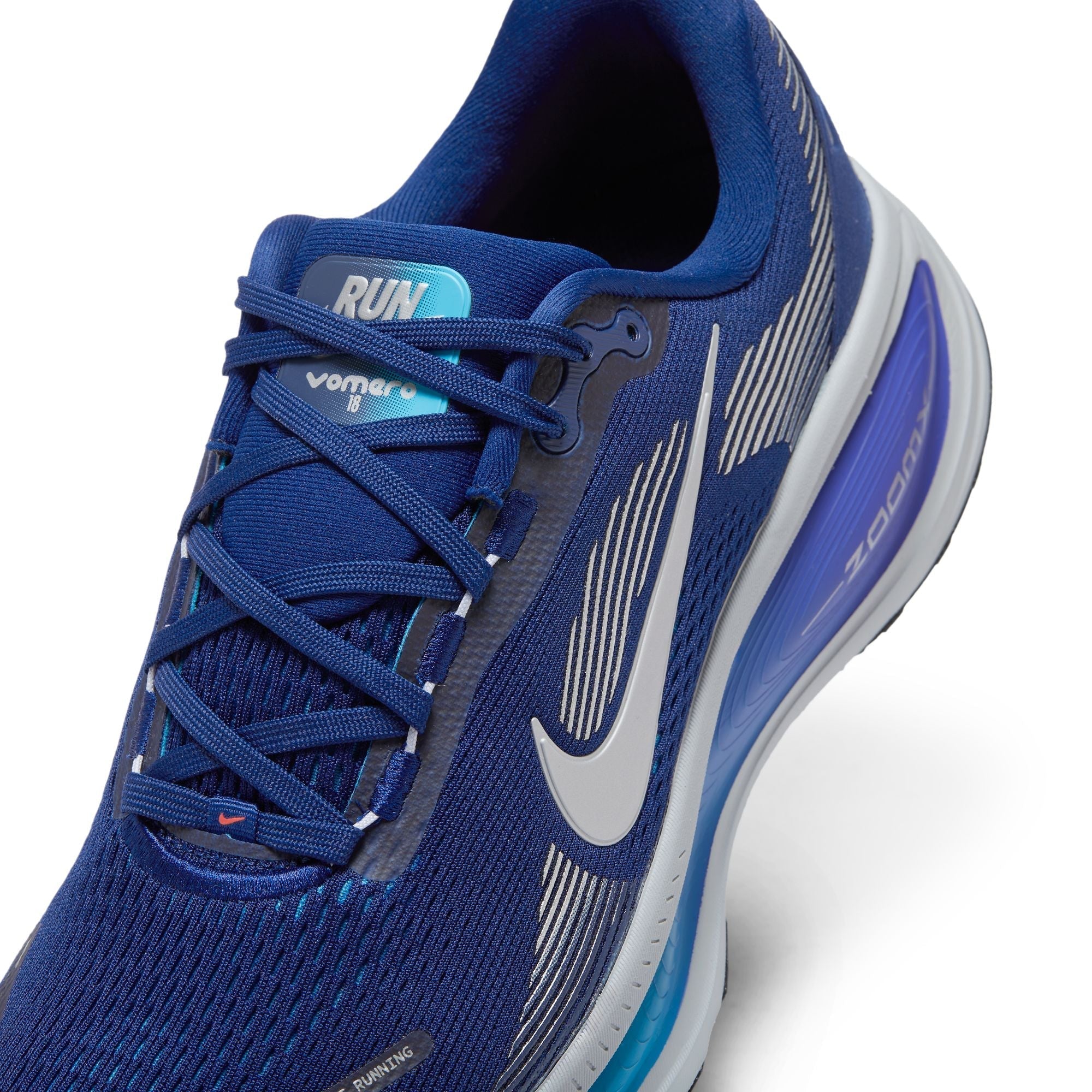 Nike Vomero 18 Men's Running Shoes -  Blue Void/Blue Lightning/Bright Crimson/Metallic Silver