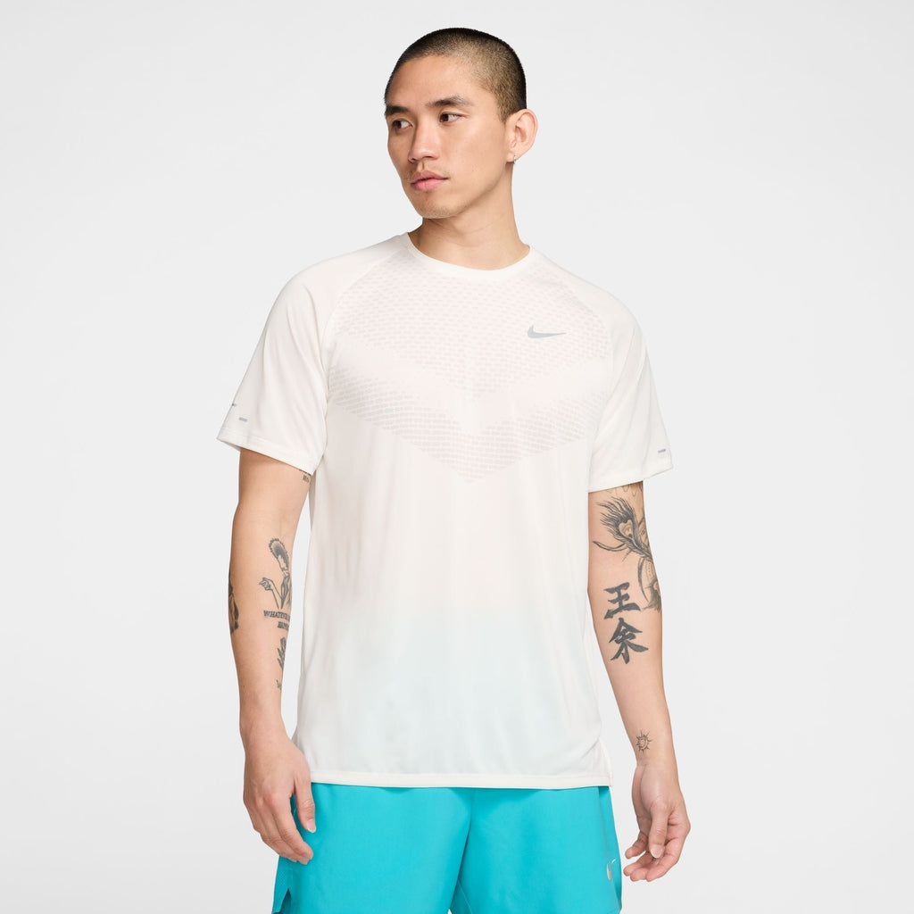 Nike Men's Dri-FIT ADV Short-Sleeve Running Top - Sail/Reflective Silver
